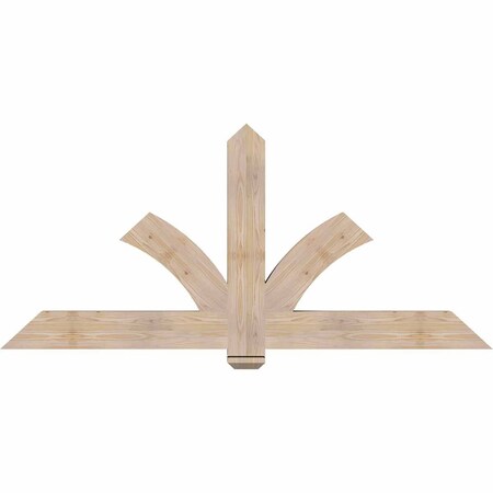 Ekena Millwork Redmond Smooth Timber Gable Bracket, Douglas Fir, 72"W x 33"H x 3 1/2"D x 5 1/2"F, 11/12 Pitch GBW072X33X0406RED00SDF